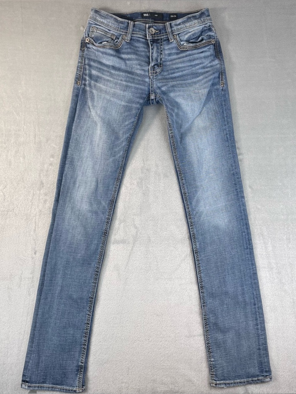 BKE Alec Jeans Womens 29x34 Light Blue  wash Straight Leg Denim NWOT Stretch Fit